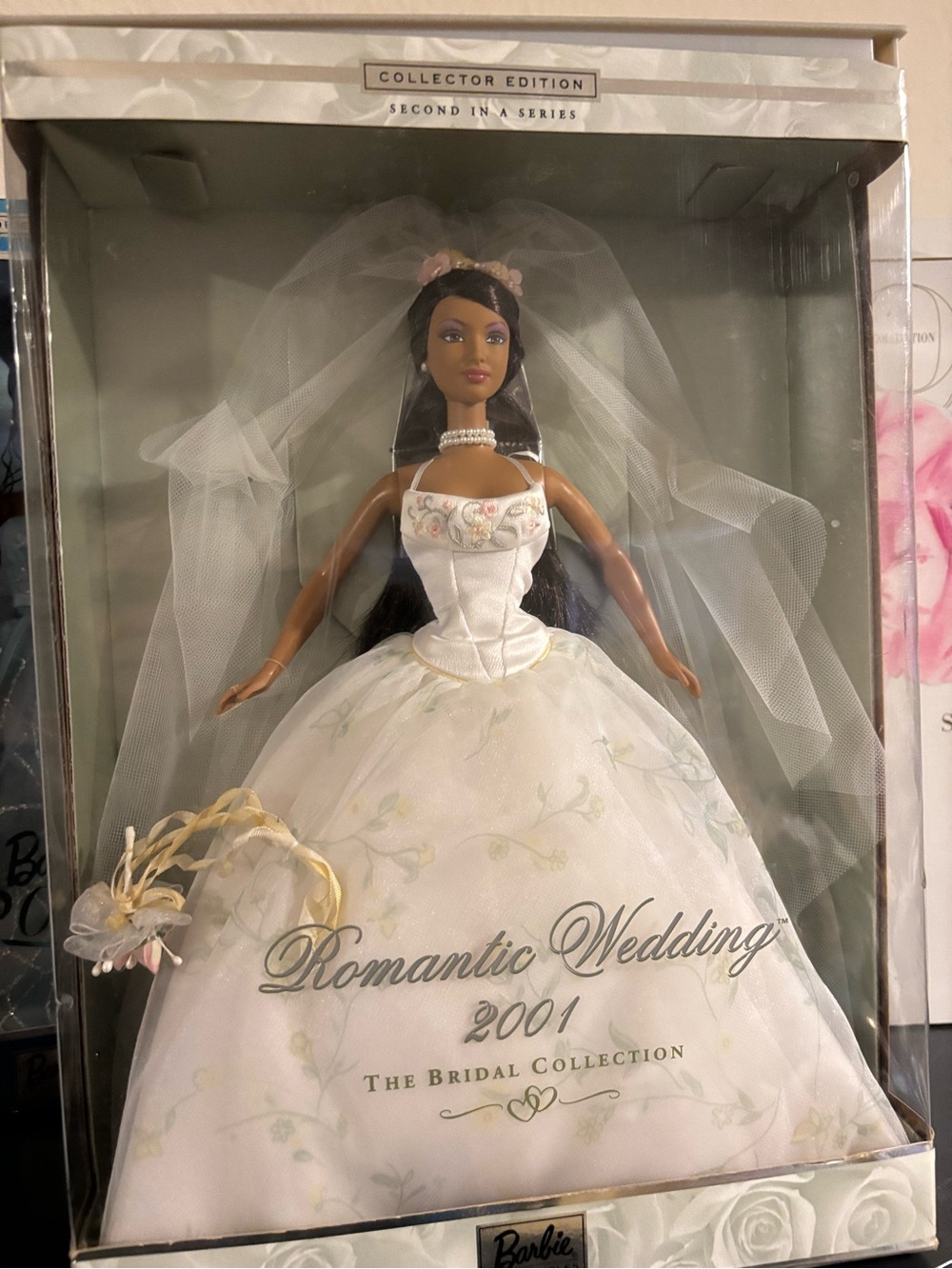 AA African American Stunning Barbie Bridal Doll Romantic Wedding Vintage 2001